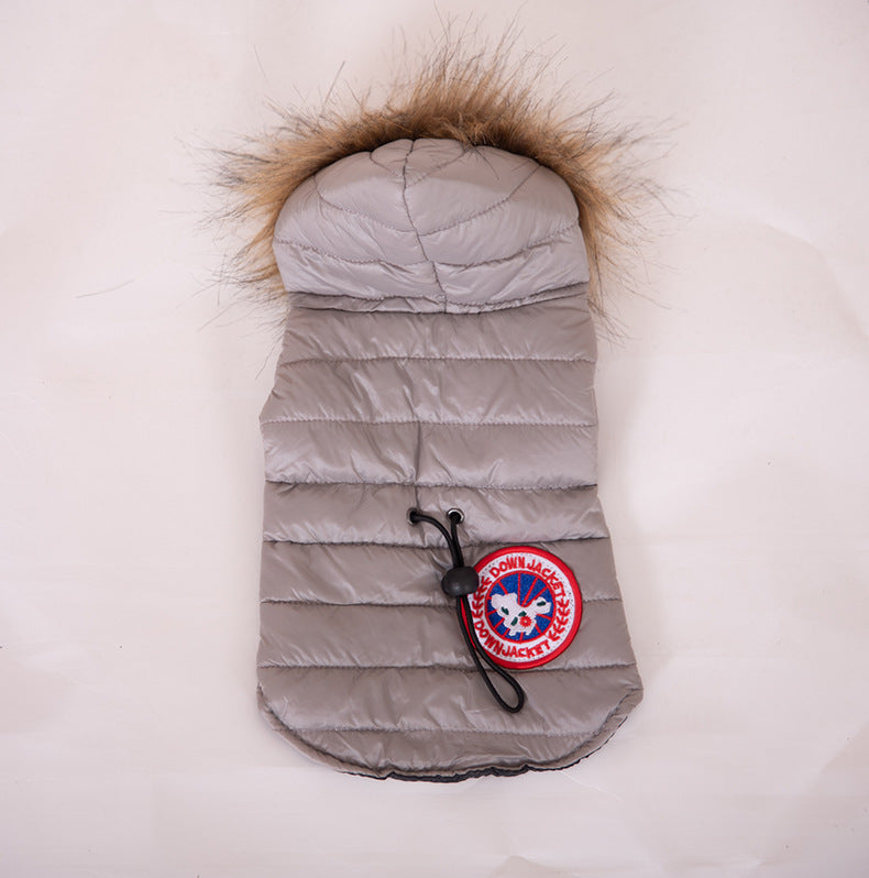 ThePetzStore™ Winter Waterproof Dog Parka with Faux Fur Hood