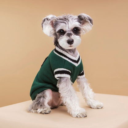 Royal Crest Knitted Dog Sweater