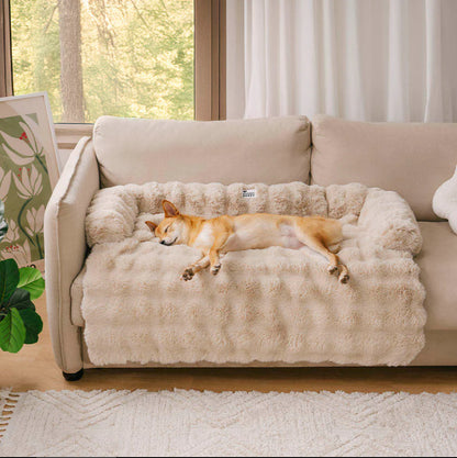 Ultra-Soft Calming Dog Couch Bed & Furniture Protector