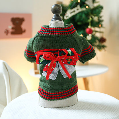 Spooky Pumpkin & Festive Knit Dog Sweater
