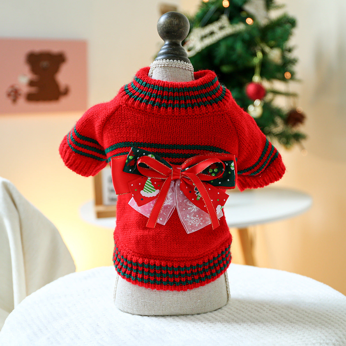Spooky Pumpkin & Festive Knit Dog Sweater