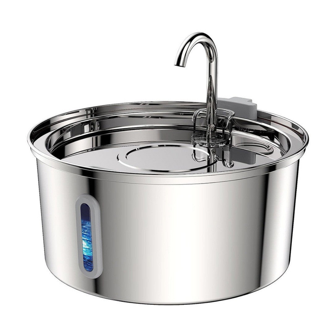 PureFlow Stainless Steel Pet Water Fountain – 3.2L Ultra-Quiet Dispenser