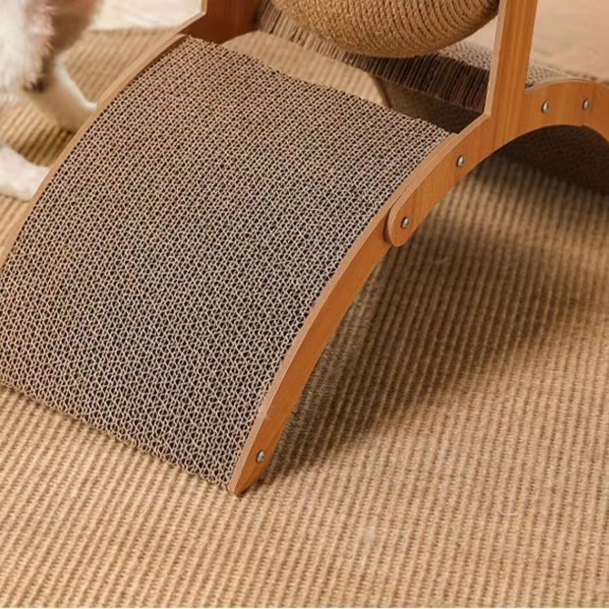 PetzPlay 2-in-1 Rotating Sisal Ball & Arch Cat Scratcher