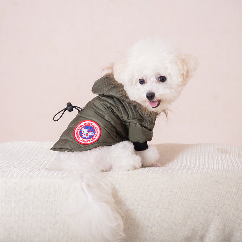 ThePetzStore™ Winter Waterproof Dog Parka with Faux Fur Hood