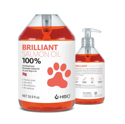 100% Pure Norwegian Salmon Oil for Dogs & Cats – Skin & Coat Supplement