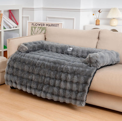 Ultra-Soft Calming Dog Couch Bed & Furniture Protector