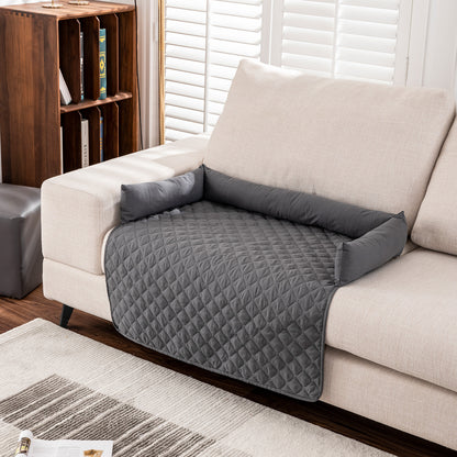 Water-Repellent Pet Bolster Couch Bed & Furniture Protector