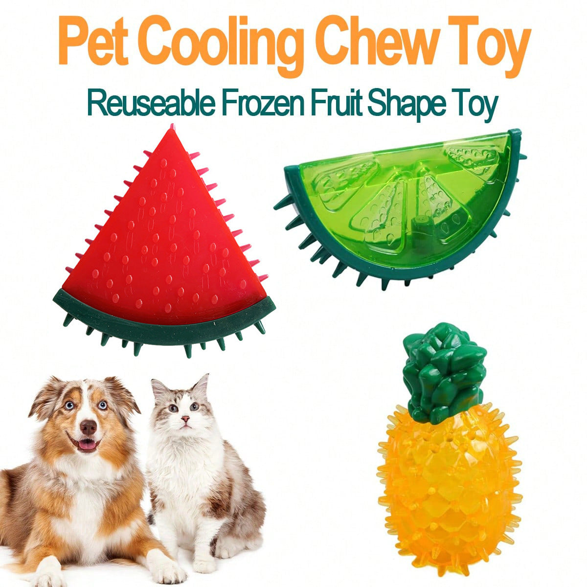 ThePetzStore™ Cooling Freezeable Fruit Dog Chew Toy