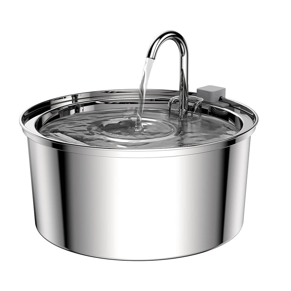 PureFlow Stainless Steel Pet Water Fountain – 3.2L Ultra-Quiet Dispenser