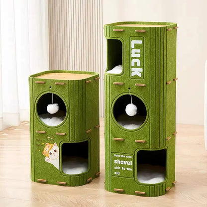PetzTower Multi-Level Modular Cat Scratcher & Play Condo