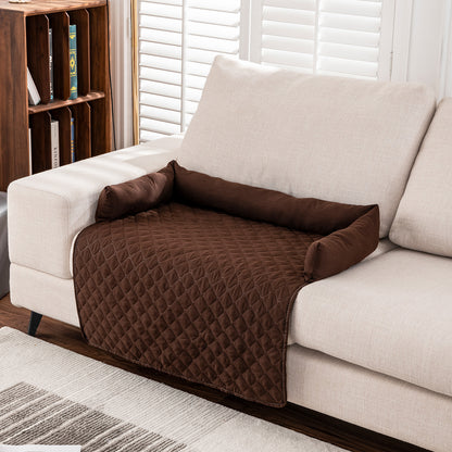Water-Repellent Pet Bolster Couch Bed & Furniture Protector
