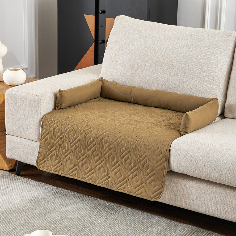 Water-Repellent Pet Bolster Couch Bed & Furniture Protector