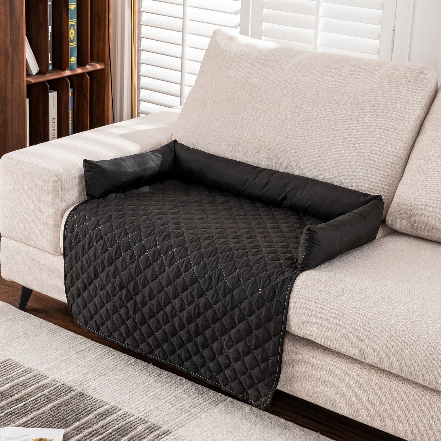 Water-Repellent Pet Bolster Couch Bed & Furniture Protector
