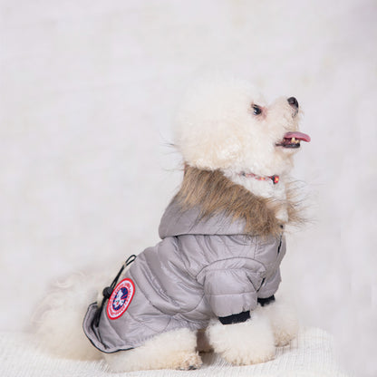 ThePetzStore™ Winter Waterproof Dog Parka with Faux Fur Hood