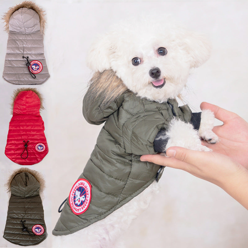 ThePetzStore™ Winter Waterproof Dog Parka with Faux Fur Hood