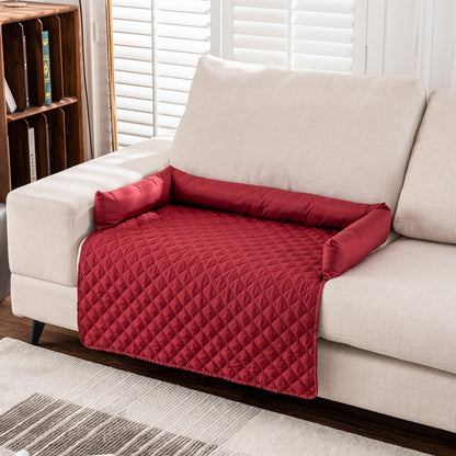 Water-Repellent Pet Bolster Couch Bed & Furniture Protector