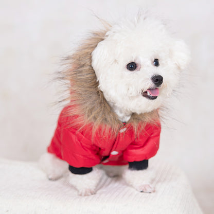 ThePetzStore™ Winter Waterproof Dog Parka with Faux Fur Hood