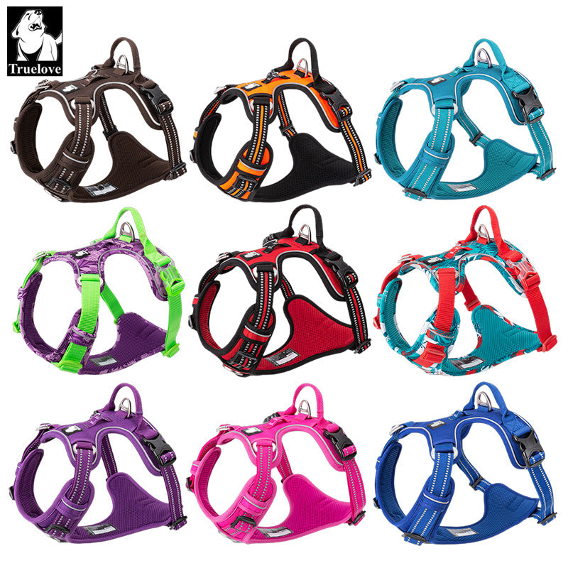 Truelove No-Pull Reflective Dog Harness – Breathable & Padded with Handle