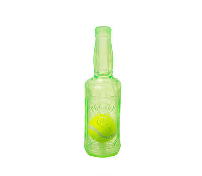 ThePetzStore™ 2-in-1 Squeaky Beer Bottle & Tennis Ball Dog Toy