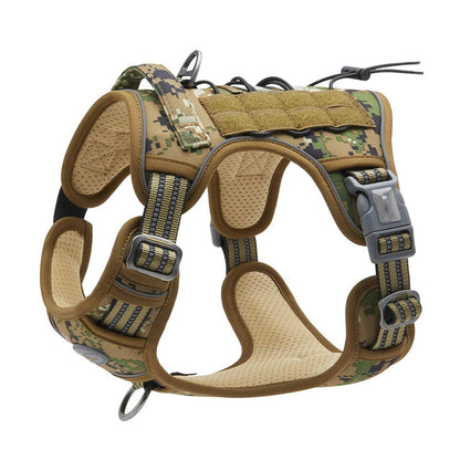 Heavy-Duty Tactical No-Pull Dog Harness with Control Handle