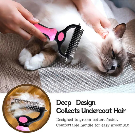ThePetzStore™ Professional Dual-Sided Undercoat Rake