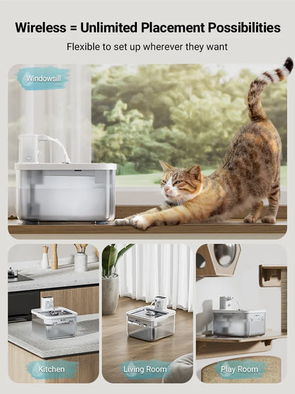 PureFlow Stainless Steel Pet Fountain