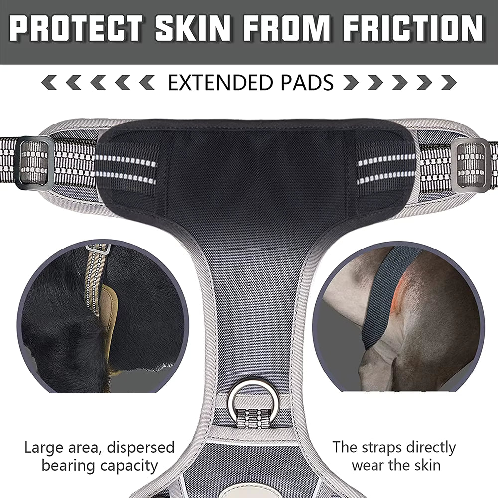 Heavy-Duty Tactical No-Pull Dog Harness with Control Handle