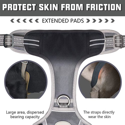 Heavy-Duty Tactical No-Pull Dog Harness with Control Handle