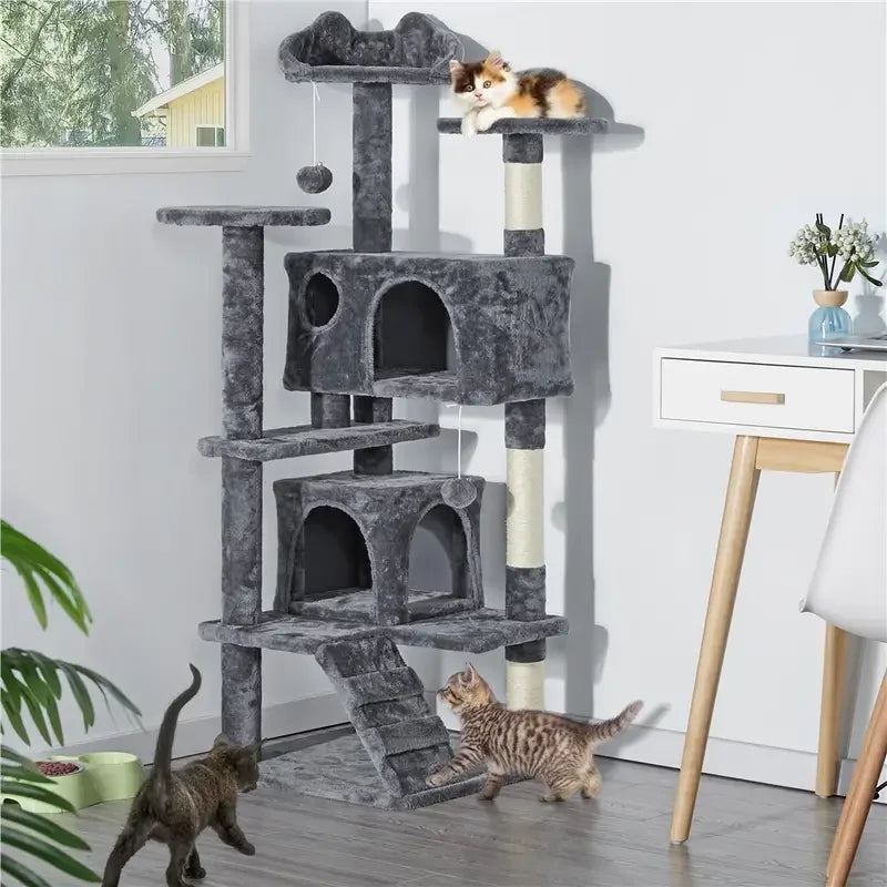 CloudNine™ Luxury Multi-Level Cat Tower Castle (136cm)
