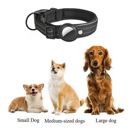 Premium Reflective AirTag Dog Collar - Padded & Adjustable