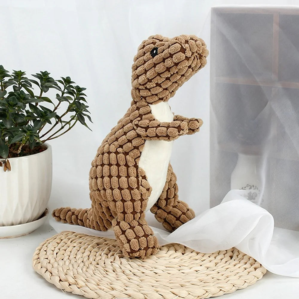 CloudNine™ Dinosaur Squeak-Mate – Durable Textured Plush Toy