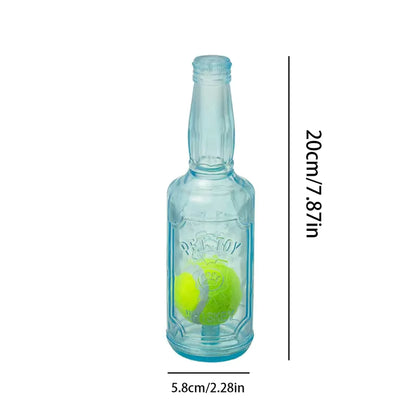ThePetzStore™ 2-in-1 Squeaky Beer Bottle & Tennis Ball Dog Toy