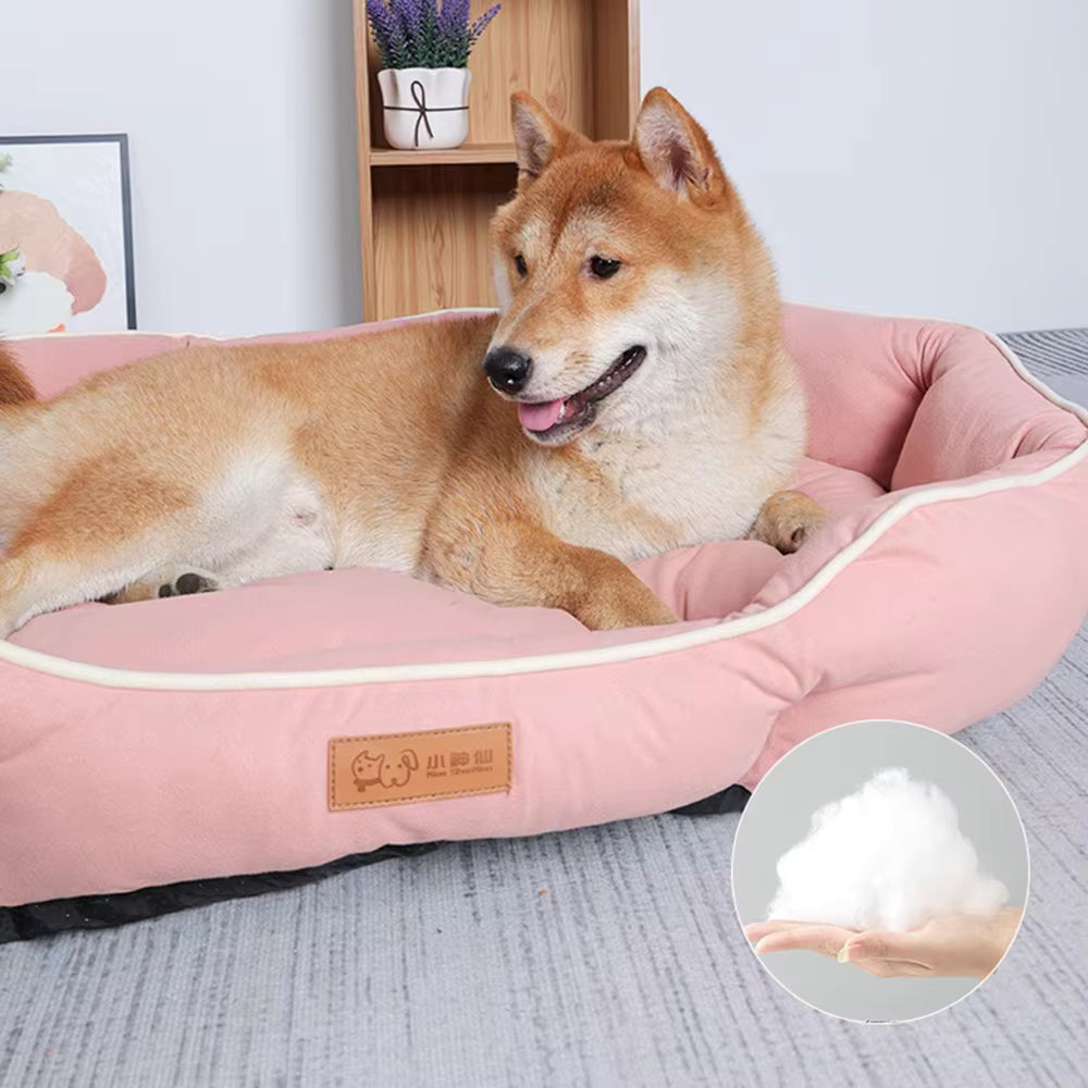 ThePetzStore™ Soft Faux Suede Calming Pet Bed
