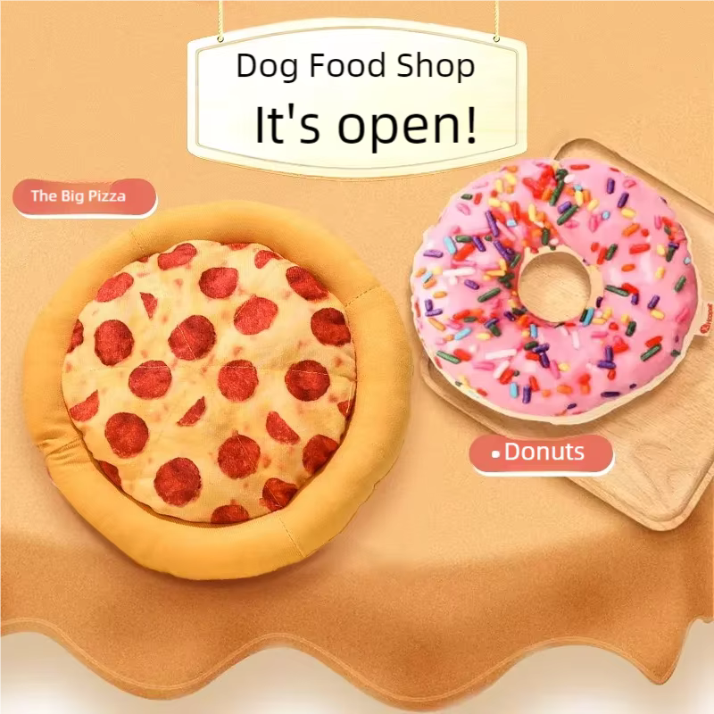 Fun Food & Drink Squeaky Plush Dog Toy