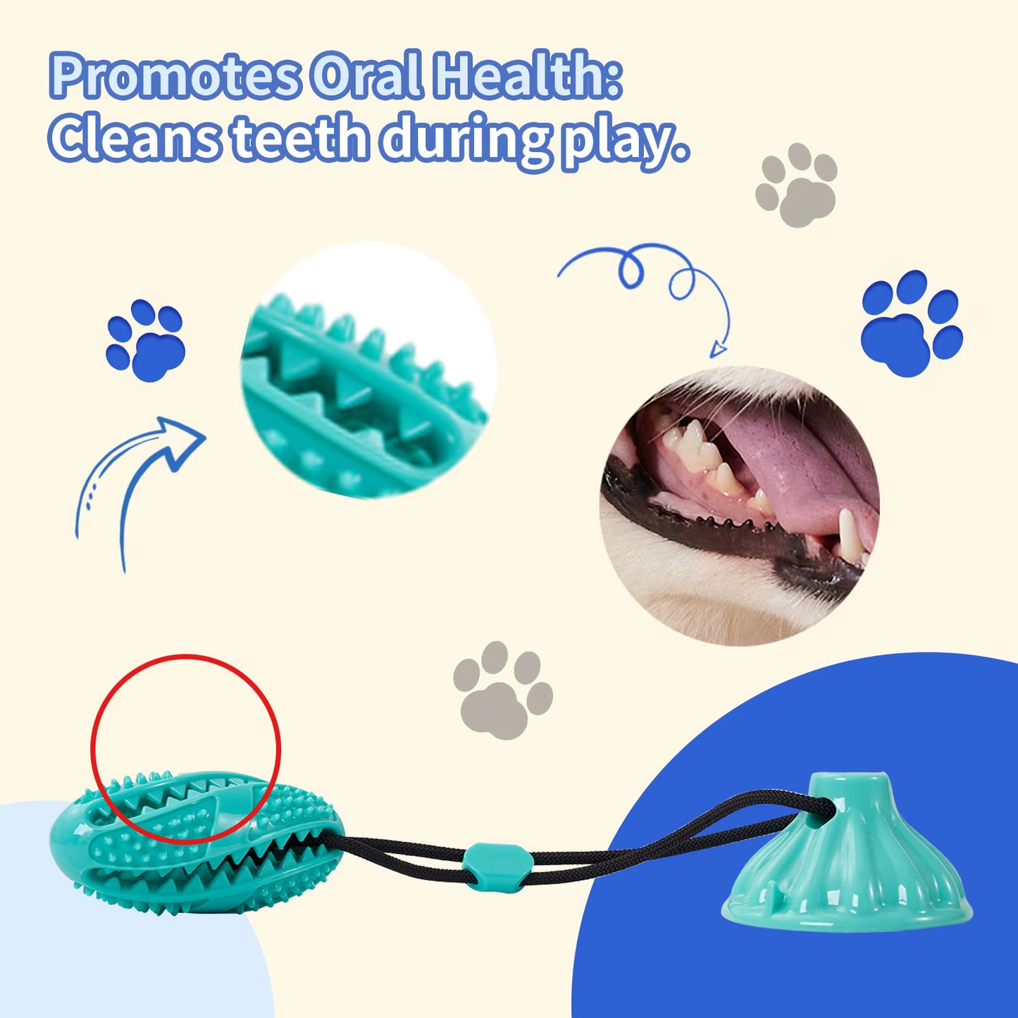 Interactive Suction Cup Tug & Treat Dog Toy