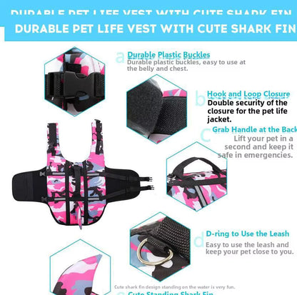 ThePetzStore™ Safety Shark Fin Dog Life Jacket