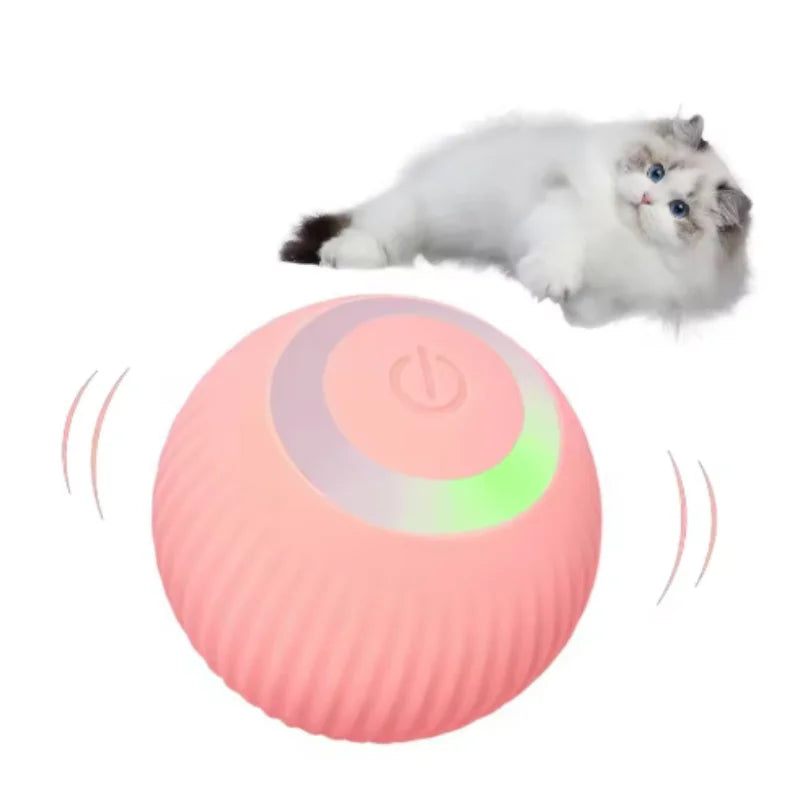 Automatic Electric Cat Ball Toy Interactive Rolling Smart Self-Moving Kitten Plaything for Indoor Cats Training and Fun