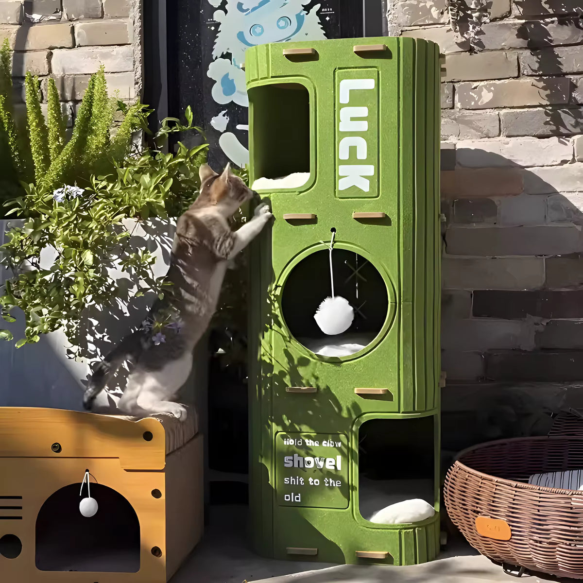 PetzTower Multi-Level Modular Cat Scratcher & Play Condo