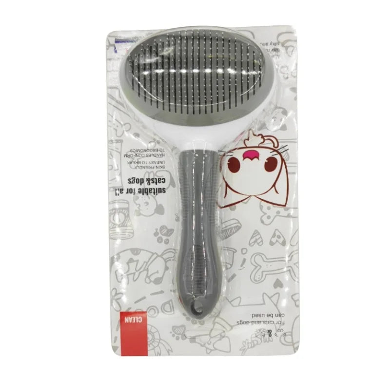 One-Click Self-Cleaning Grooming Brush