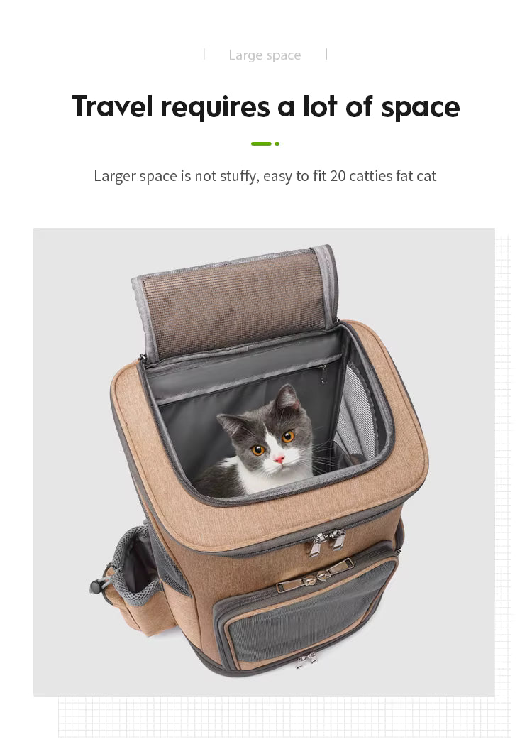 PetzVoyage 2-in-1 Rolling Pet Carrier & Travel Backpack