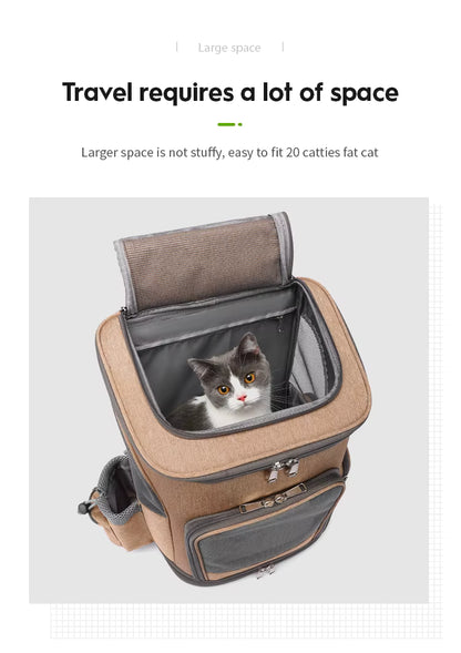 PetzVoyage 2-in-1 Rolling Pet Carrier & Travel Backpack