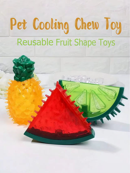 ThePetzStore™ Cooling Freezeable Fruit Dog Chew Toy