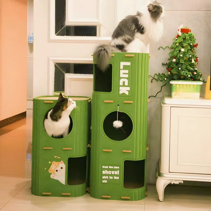 PetzTower Multi-Level Modular Cat Scratcher & Play Condo