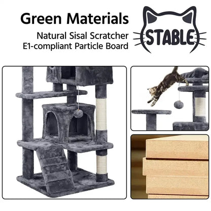 CloudNine™ Luxury Multi-Level Cat Tower Castle (136cm)