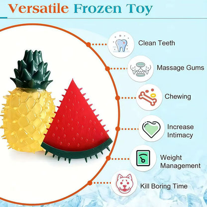 ThePetzStore™ Cooling Freezeable Fruit Dog Chew Toy