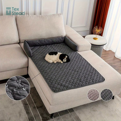 Water-Repellent Pet Bolster Couch Bed & Furniture Protector