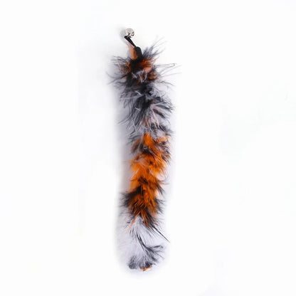 Retractable Pet Cat Caterpillar Feather Replacement Head Toy Set Funny Cat Stick Fishing Rod Cat Toys Interactive Pet Products