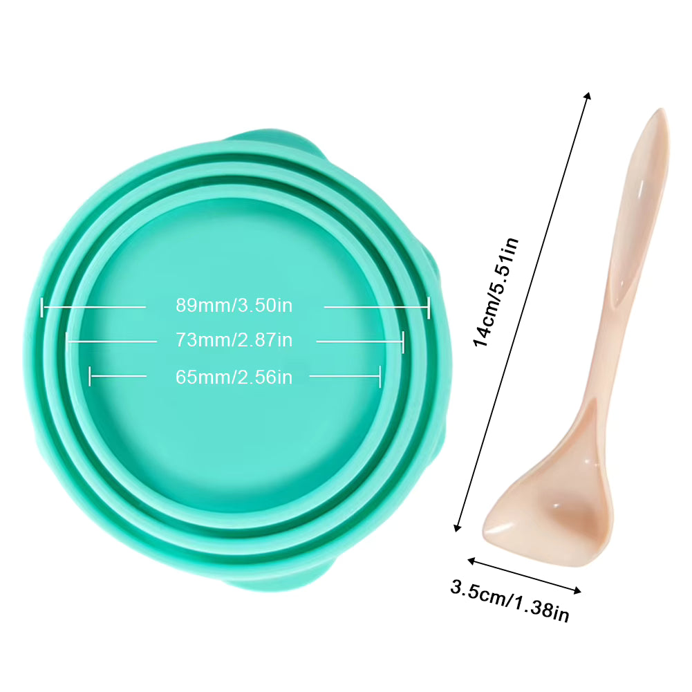 PawPrint Silicone Pet Can Cover & Spoon Set