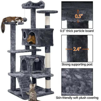 CloudNine™ Luxury Multi-Level Cat Tower Castle (136cm)