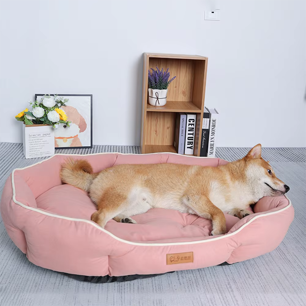 ThePetzStore™ Soft Faux Suede Calming Pet Bed